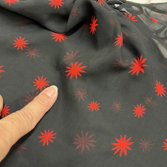 JULIA JORDAN NWT Asymmetrical Side Ruched Ruffle Hi-Low Star Burst Print Dress 2 - Picture 16 of 16